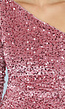 Roze Asymmetrische Jurk met Pailletten