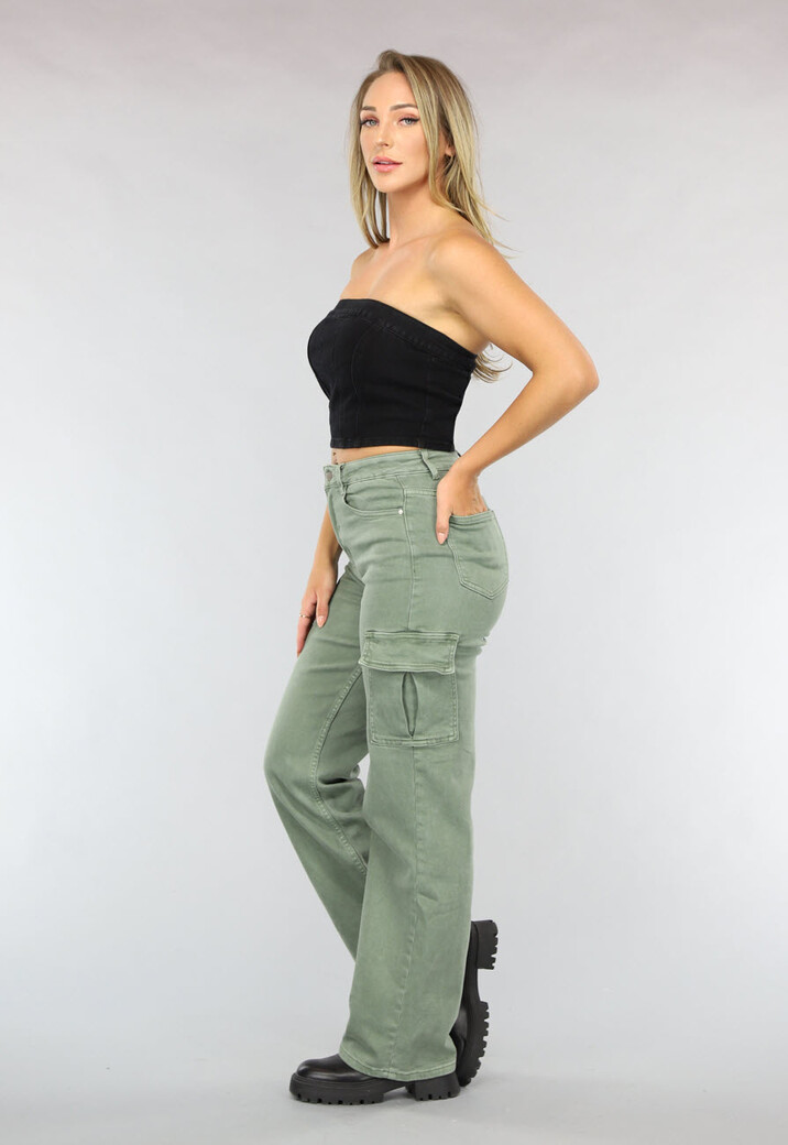 Zwarte Bandeau Jeans Top