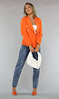 Oranje Button Blazer