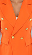 Oranje Button Blazer