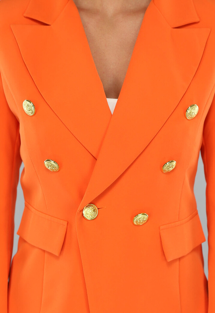 Oranje Button Blazer