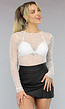 Witte Longsleeve See Through Top