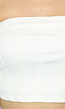 Witte Strapless Denim Crop Top
