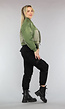 Groene Jas met Colourblock in Bomber Model