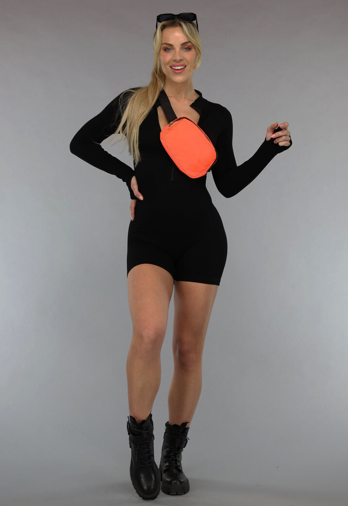 Neon Oranje Festival Tasje met Gespsluiting