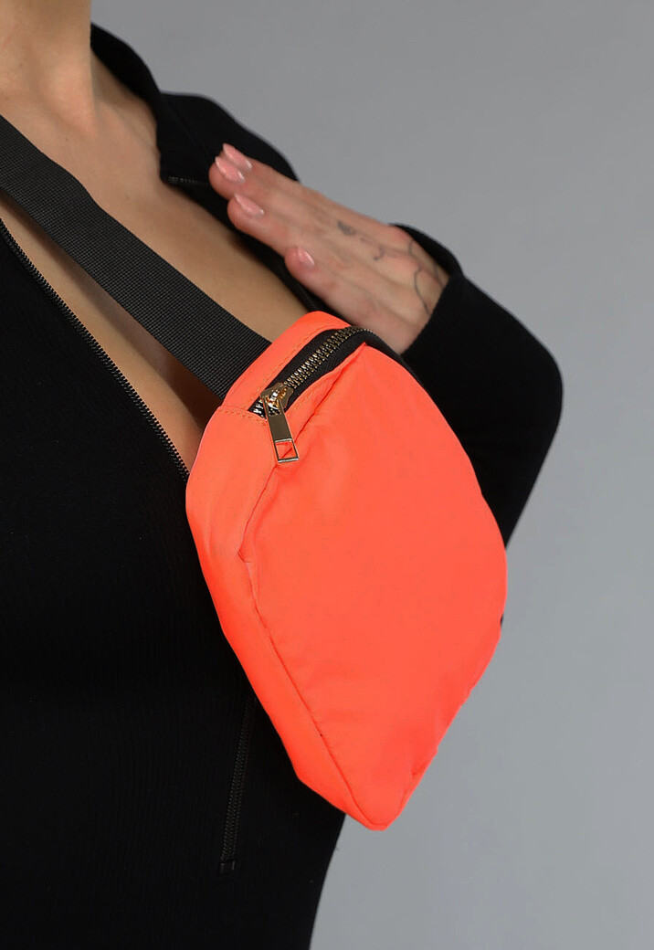 Neon Oranje Festival Tasje met Gespsluiting