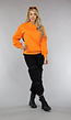 Oranje Sweater met Queen Print