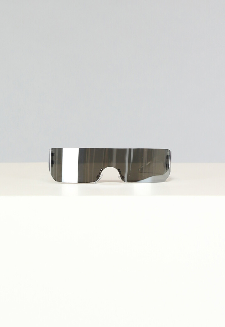 Witte Festival Bril met Spiegelglas