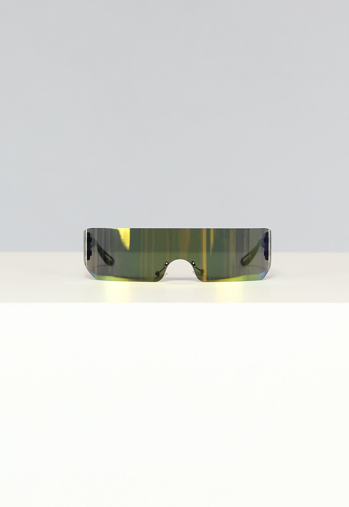 Zwarte Rave Bril met Spiegelglas