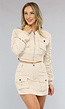 Beige Bomber Two Piece met Skort