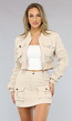 Beige Bomber Two Piece met Skort