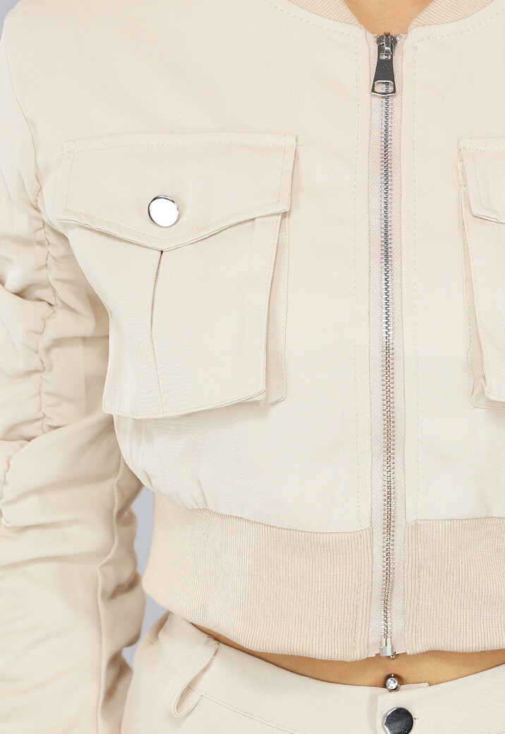 Beige Bomber Two Piece met Skort