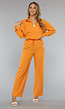 Matchende Set met Blouse in Oranje