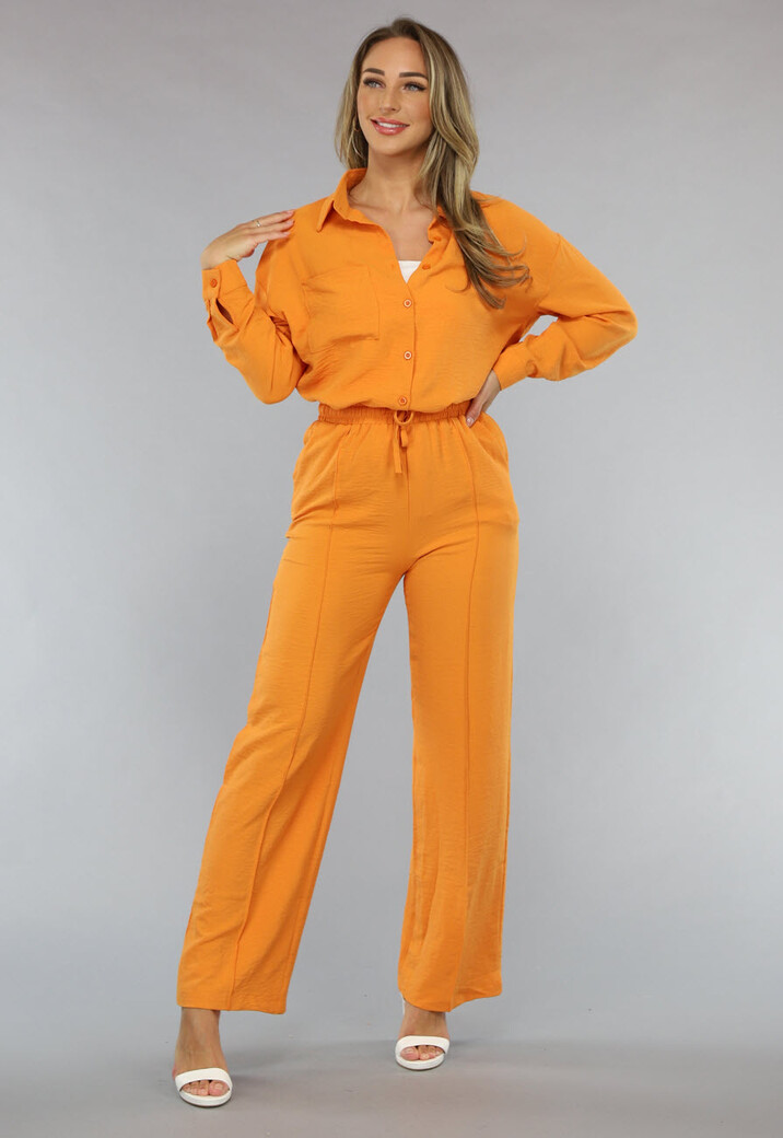Matchende Set met Blouse in Oranje