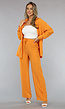 Matchende Set met Blouse in Oranje