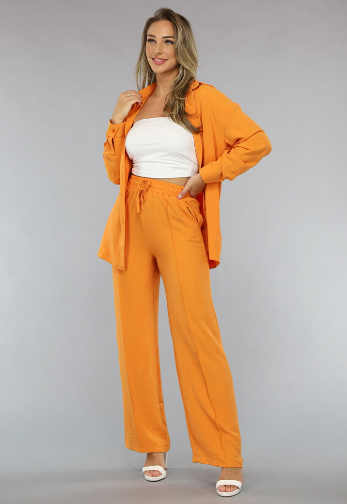 Matchende Set met Blouse in Oranje