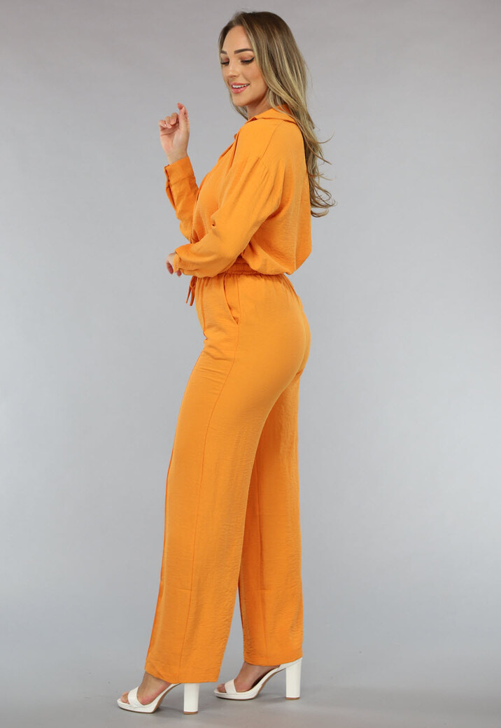 Matchende Set met Blouse in Oranje
