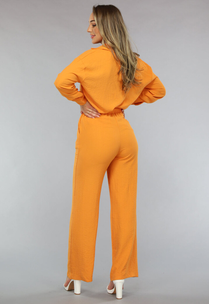 Matchende Set met Blouse in Oranje