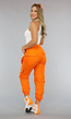 Fel Oranje Cargo Broek met Zakken