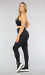 Zwarte Rib Sportlegging met Scrunch Effect