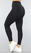 Zwarte Rib Sportlegging met Scrunch Effect