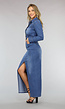 Denim Maxi jurk met Split