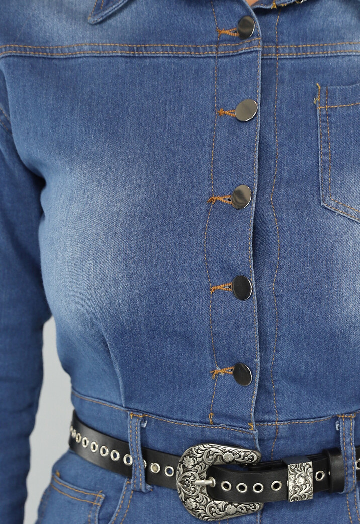 Denim Maxi jurk met Split