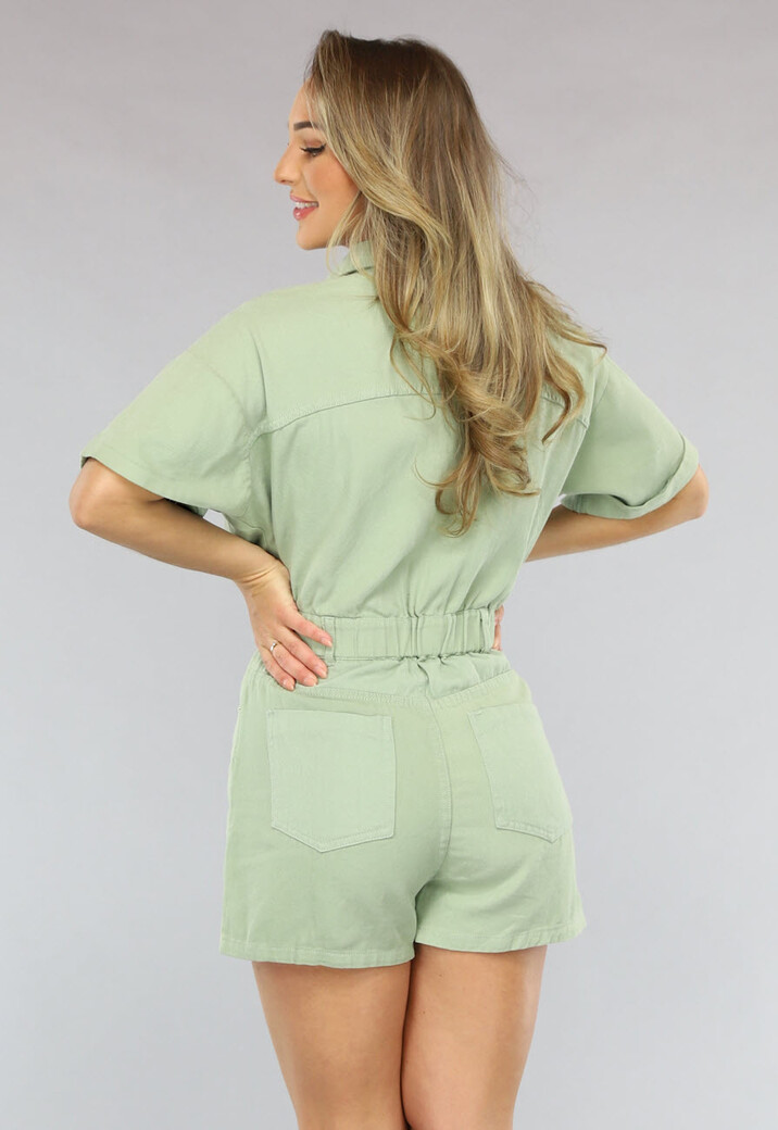 Lichtgroen Jeans Broekpakje