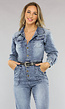 Denim Jumpsuit met Pofmouwen