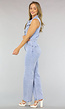 Blauwe Spijkerstof Jumpsuit zonder Mouwen