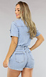 Spijkerstof Denim Playsuit met Knoopsluiting