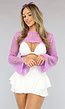Lila Gehaakte Crop Top