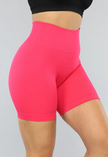 NEW2703 Rib Sport Short in Hard Roze