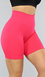 Rib Sport Short in Hard Roze