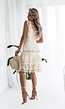 Beige Boho Gypsy Ibiza Jurk