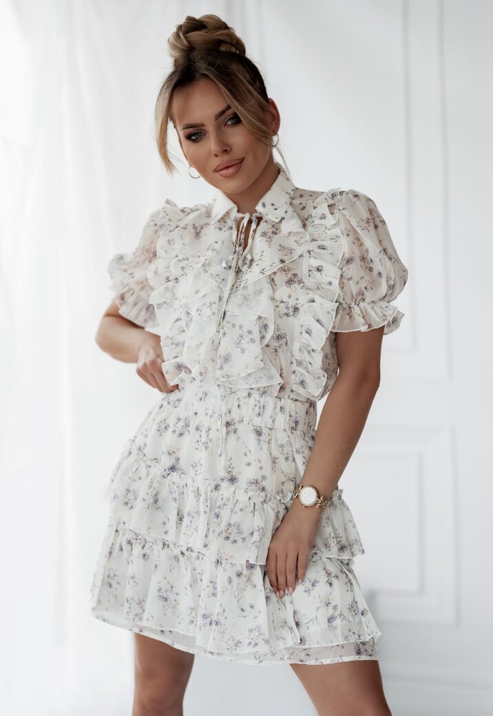 Cute Flowery 2-Piece met Korte Mouwen