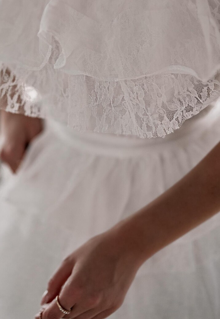 Gelaagde Petticoat Jurk Wit