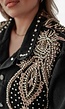 Zwarte Spijkerjas met Western Print