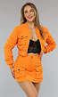 2-Delige Oranje Cargo Skort Set