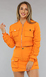 2-Delige Oranje Set met Cargo Zakken