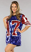 Football Jersey Jurk met Pailletten in Sportieve Look