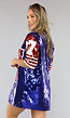 Football Jersey Jurk met Pailletten in Sportieve Look