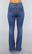 Flared Jeans met Hoge Taille in Donkerblauw