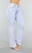 Flared Jeans met Rafels in Blauw