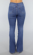 Donkere Denim Broek met Flair en Split