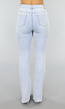 Lichtblauwe Flair Jeans met Bleach Vlekken