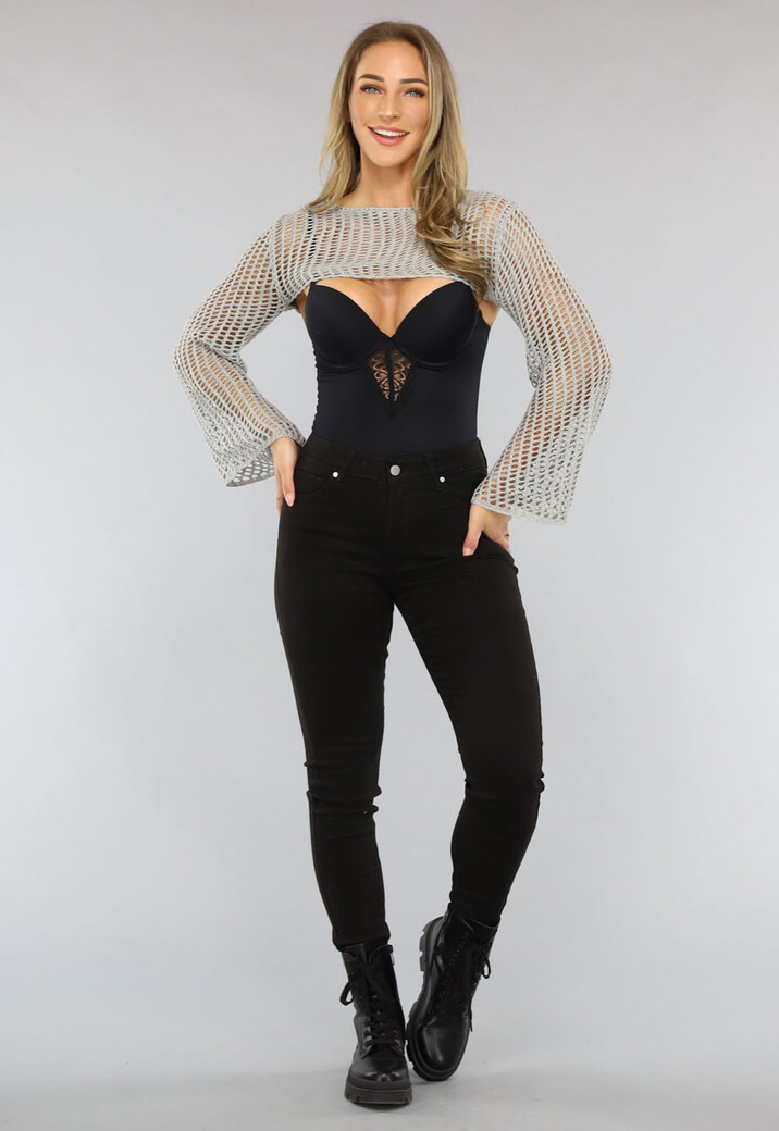 Gehaakte Bolero in Grijs