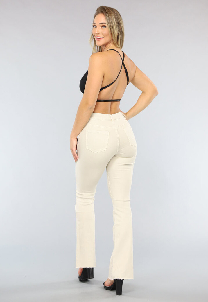 Zwarte Mesh Bodysuit met Open Rug