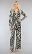 Elastische Wide Leg Jumpsuit met Paisley Print