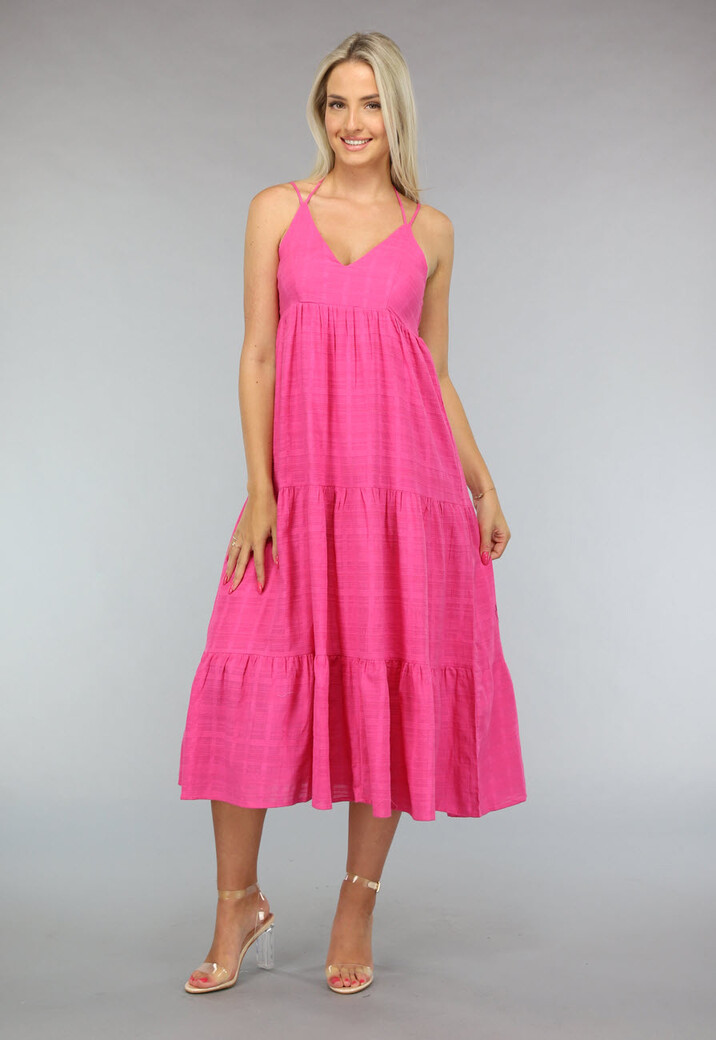 OP OP.AV.04 Fuchsia Zomerjurk met Halter Model